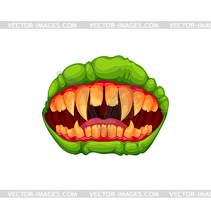 scary cartoon monster teeth