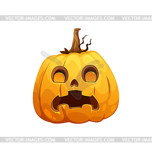 Scary Jack o lantern, Halloween pumpkin with face - vector clipart