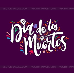 Диа-де-Лос-Муэртос, мексиканский праздник Дня мертвых - рисунок в векторе