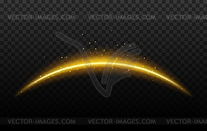 Magic arc, light effect of curved beam - vector clip art