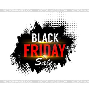 Black friday weekend sale banner, discount offer - vector clipart