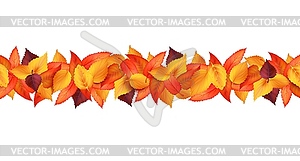 Autumn leaves seasonal background, holiday sale - vector image