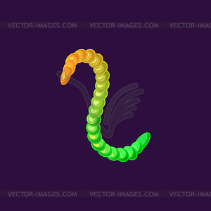 Желейный червяк или змея мармеладная конфета - клипарт в векторе / векторное изображение