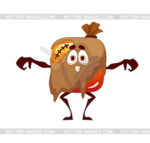 Cartoon Halloween candy monster, scarecrow - vector clipart / vector image