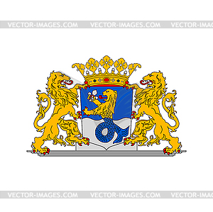 Netherlands coat of arms Flevoland heraldry emblem - color vector clipart