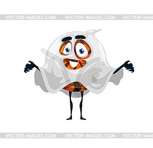 Cartoon Halloween ghost candy character - vector clipart
