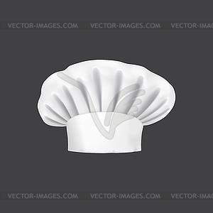 Realistic chef hat, cook cap and baker toque - vector clip art