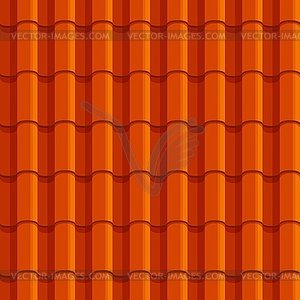 Orange chinese roof tile, seamless background - vector image