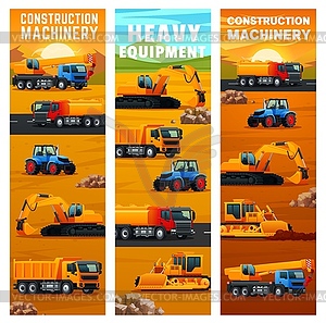 Construction machinery and industrial transport - vector clipart