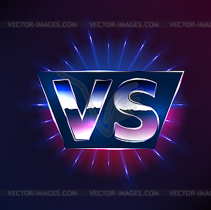 Vs or versus sign, game or sport symbol - vector clipart
