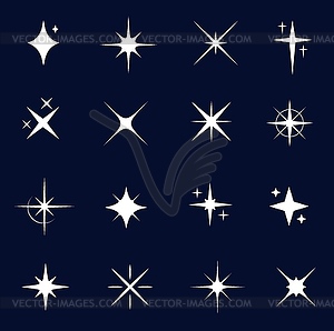 Sparkle, starburst and twinkle icons, star burst - vector clipart / vector image