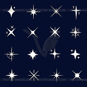 Sparkle, starburst and twinkle icons, star burst - vector clipart / vector image