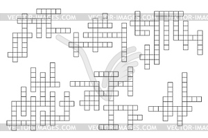 Crossword game grid, cross word puzzle - vector clipart