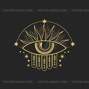 Esoteric symbol magic eye tattoo occult mason sign - vector image
