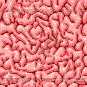 Brain seamless pattern texture, anatomy background - vector clipart