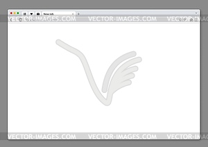 Макет интерфейса окна интернет-браузера - изображение в векторном виде