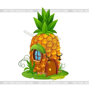 Pineapple fairytale house building or dwelling - vector image