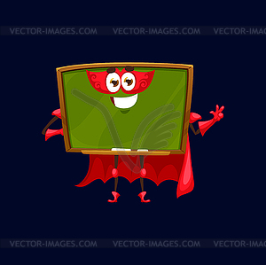 Cartoon school board superhero character - vector clip art