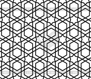 Mashrabiya arabesque arabic seamless pattern - vector clipart