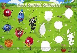 Find suitable silhouette of berry characters - vector EPS clipart