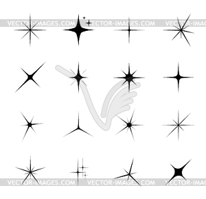 Star Sparkle and twinkle, star burst and flash - vector image