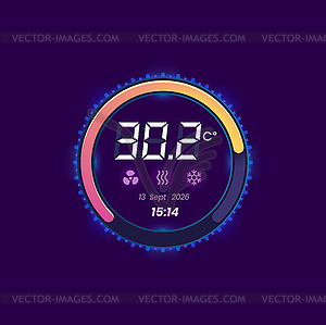 Thermostat thermometer temperature control dial - vector EPS clipart