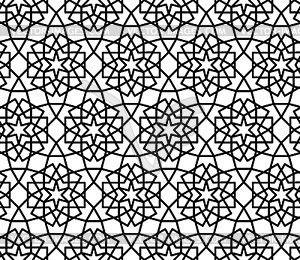 Mashrabiya arabesque islamic seamless pattern - vector image