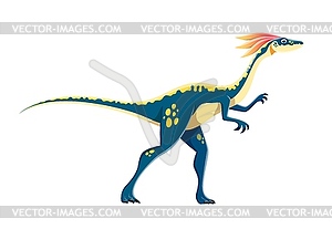 Cartoon Compsognathus dinosaur comical character - vector clip art