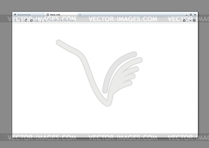 Макет интерфейса окна интернет-браузера - векторизованный клипарт