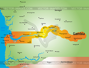 Gambia - vector image