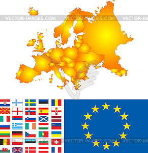 Europe map - vector clipart