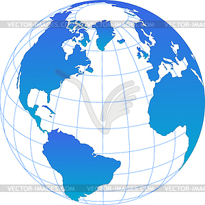 Планета и глобус - изображение векторного клипарта
