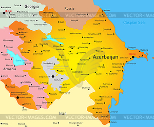 Map of Azerbaijan - vector image