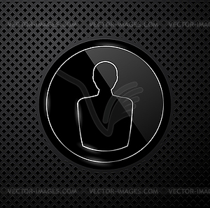 User icon on black technology background - vector clip art