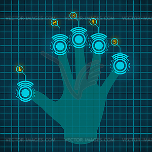 Touch screen device - vector image