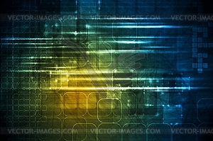 Technical glowing design - vector image