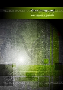 Abstract grunge hi-tech design - vector clip art