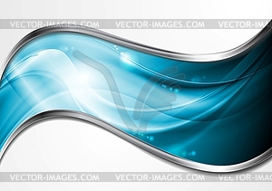 Colourful blue waves - vector clipart