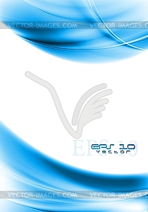 Bright blue wavy design - vector image