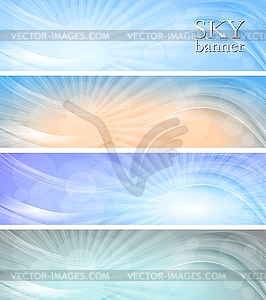 Abstract sky banners - vector image