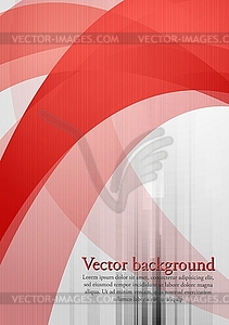 Wavy tech background - vector clip art