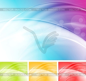 Colourful waves abstract design - vector clipart