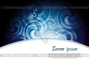 Dark blue waves design - vector clipart / vector image