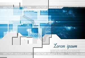 Corporate technology card design - vector clip art