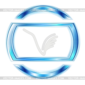 Glowing light blue shape - vector image