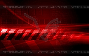 Dark red hi-tech design - vector image