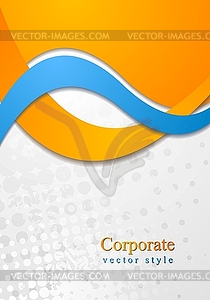 Colourful corporate waves design - vector clip art