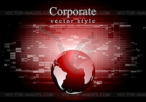 Abstract technology world globe backdrop - vector image