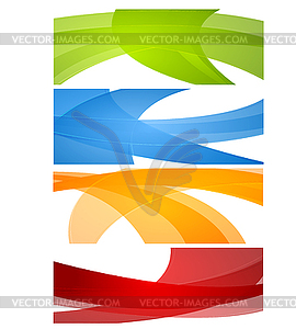 Bright waves banners - vector clipart / vector image