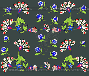 Ethnic flower - vector image